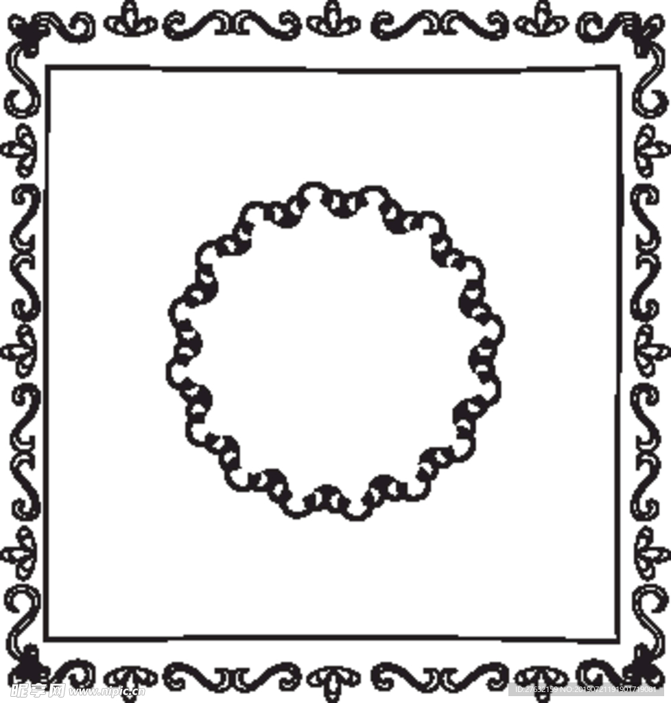 时尚花纹 矢量花纹 边框