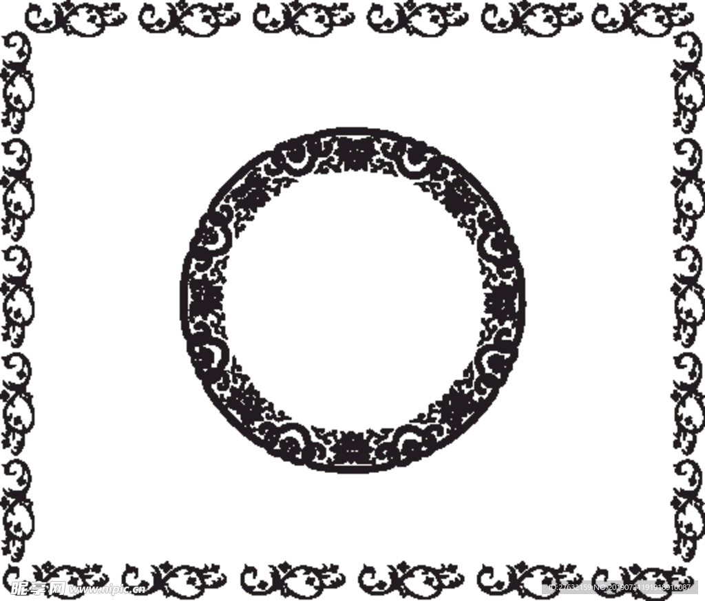 时尚花纹 矢量花纹 边框