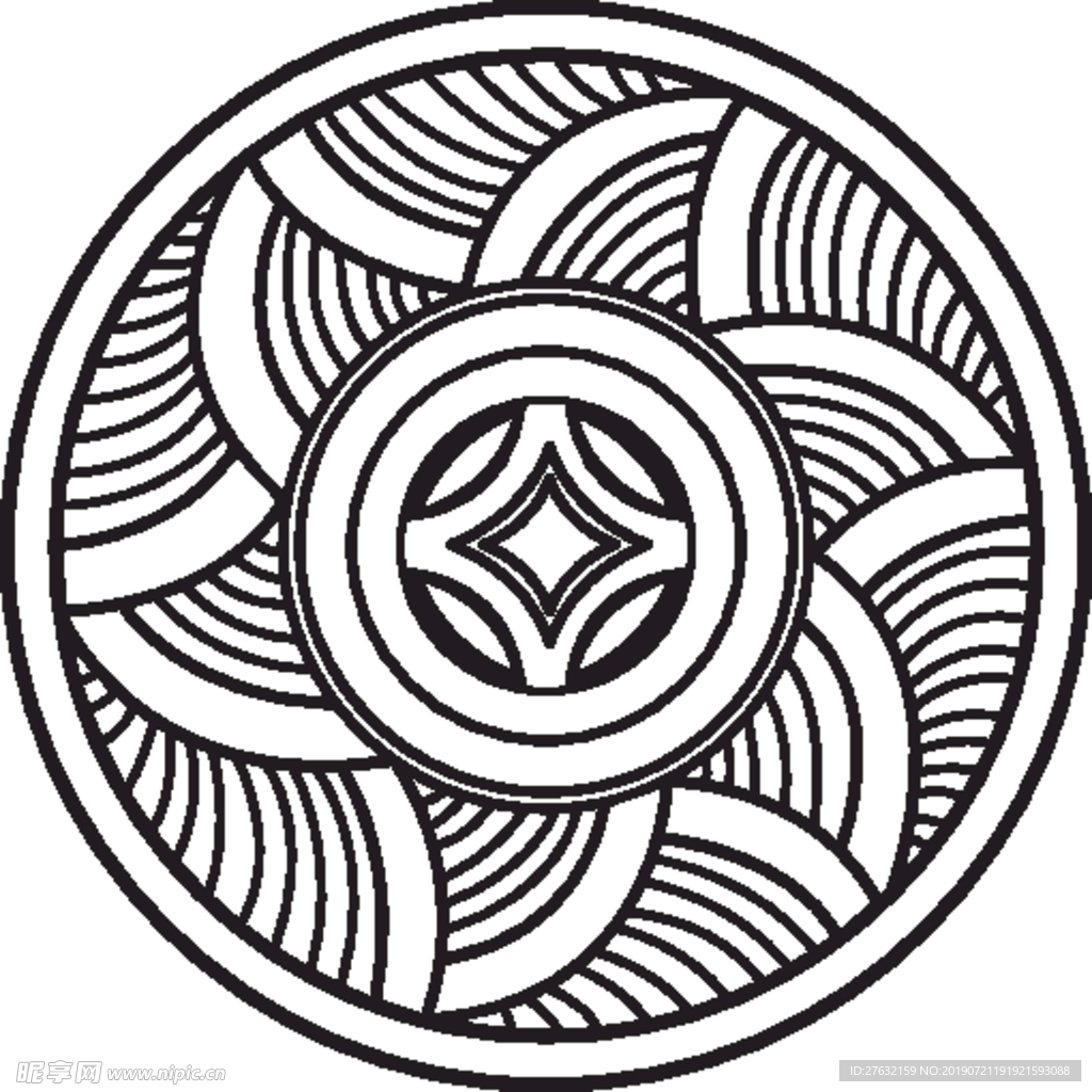 时尚花纹 矢量花纹 花瓣星纹