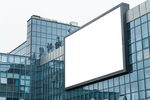 户外建筑空白广告牌