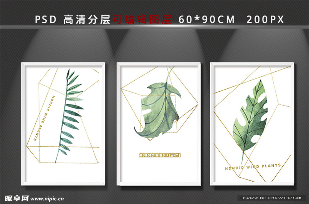 北欧植物装饰画