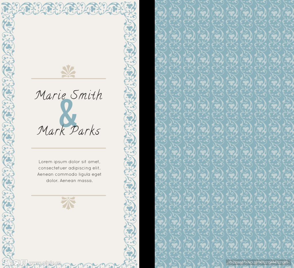 复古英伦婚礼邀请卡背景