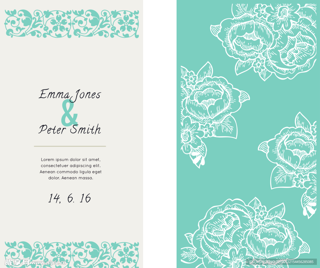 复古英伦婚礼邀请卡背景