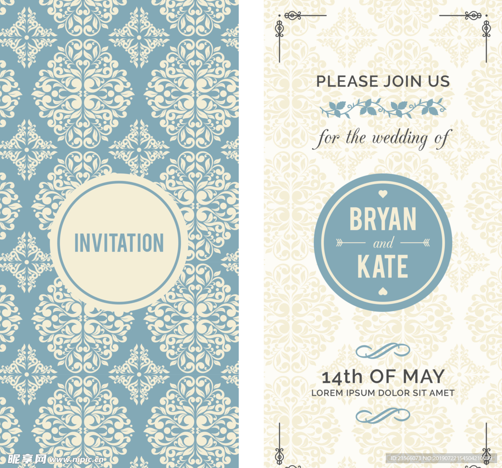 复古英伦婚礼邀请卡背景