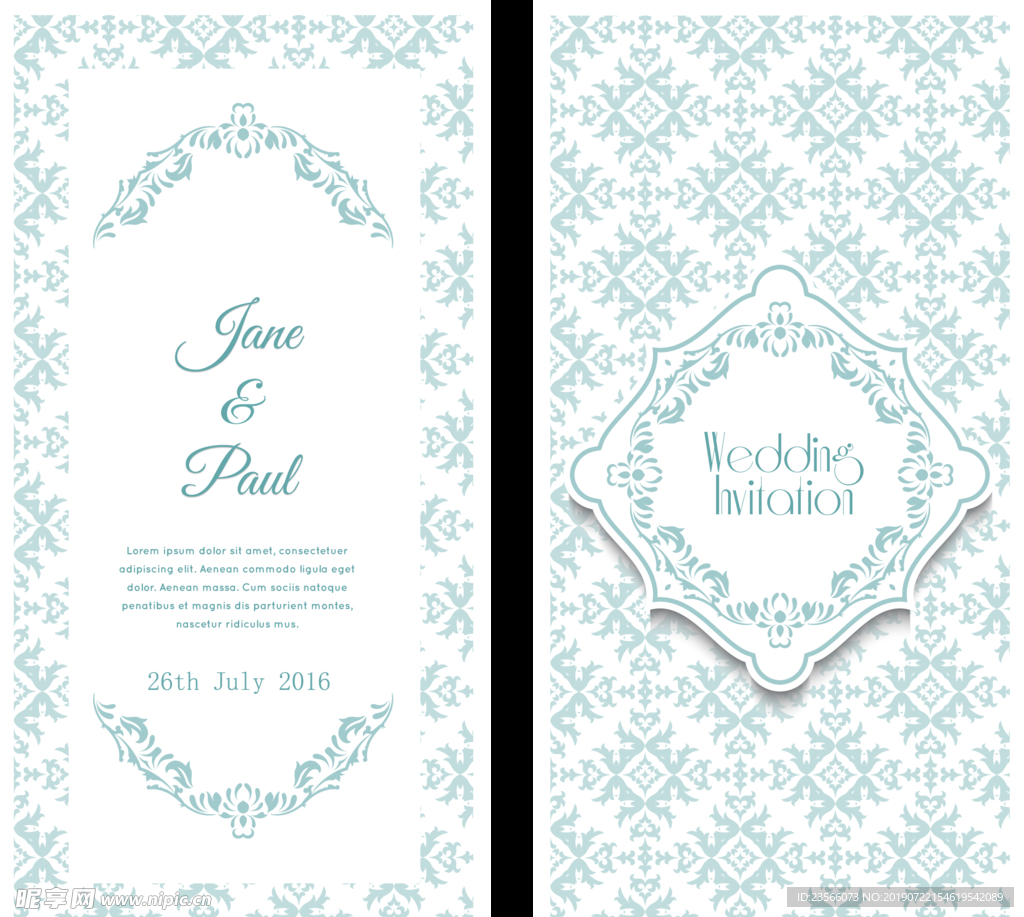 复古英伦婚礼邀请卡背景