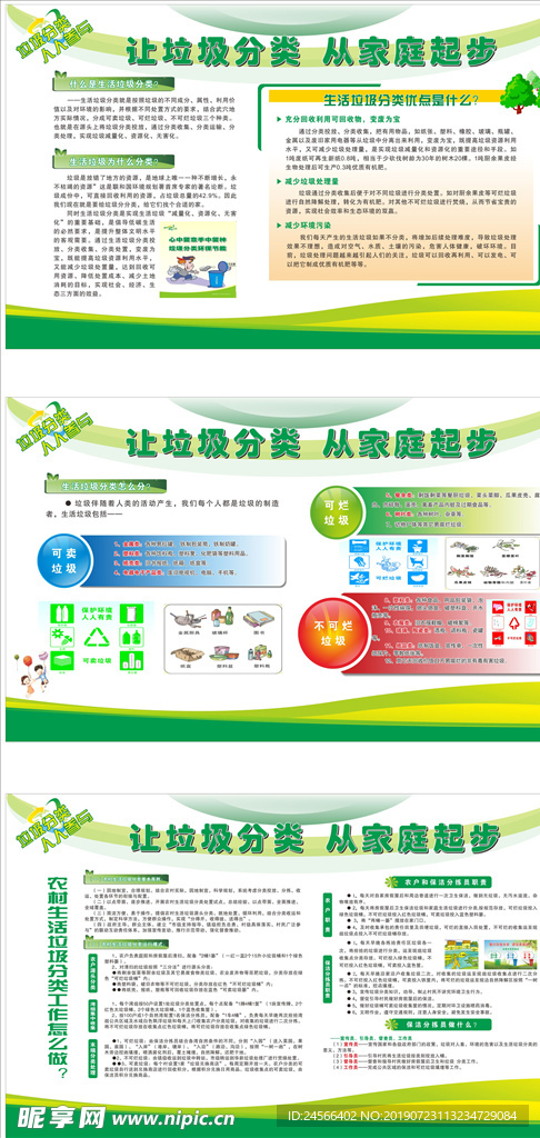 垃圾分类展板