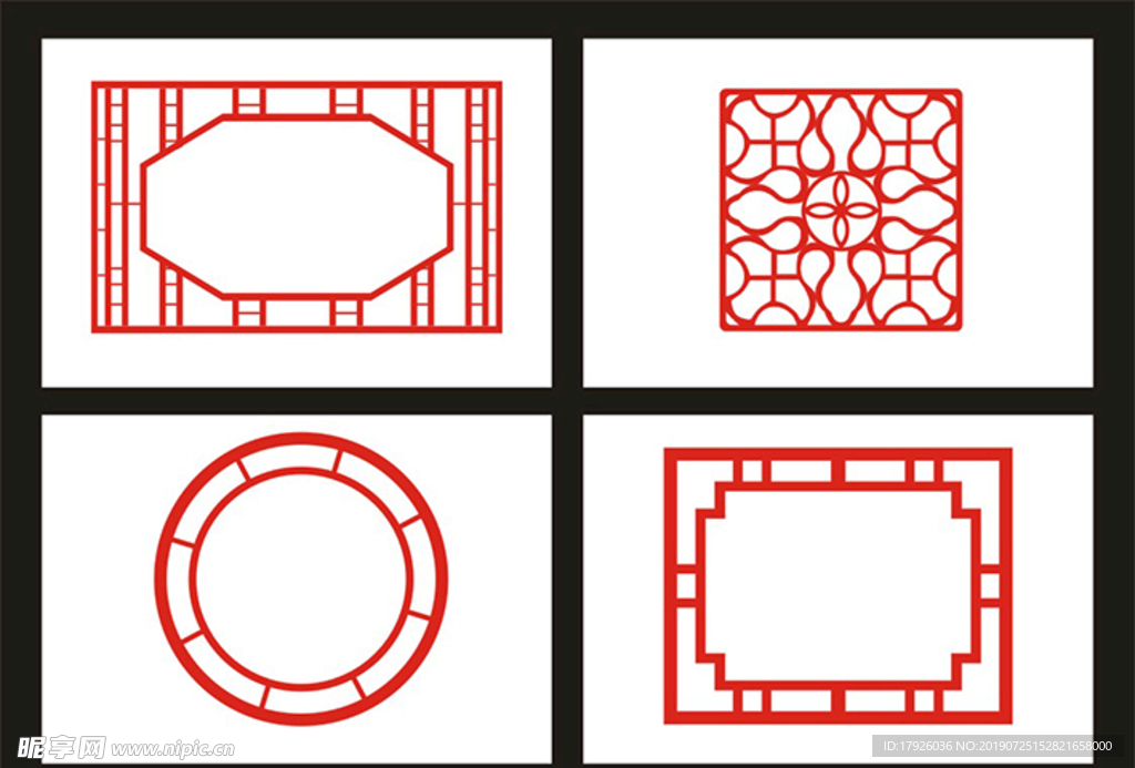 中国风古建窗子花纹