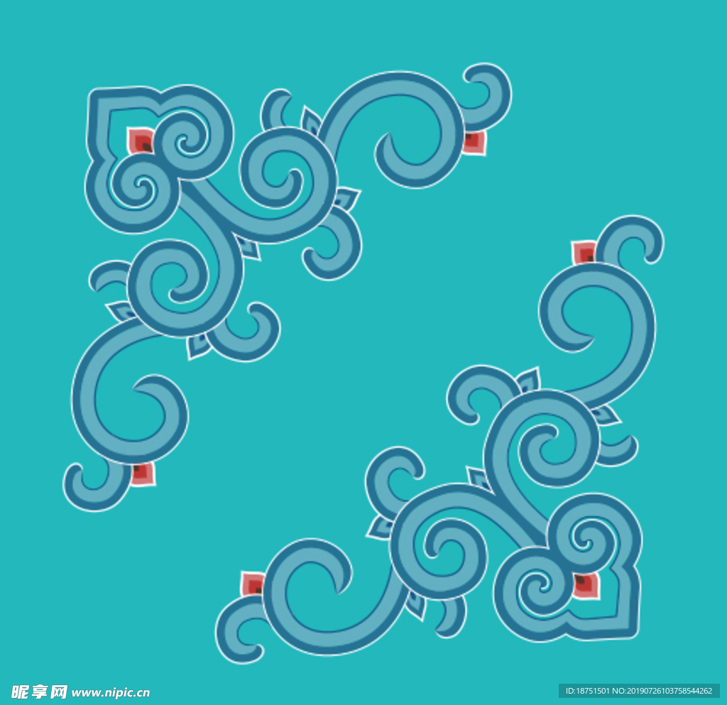 民族风元素花边边框