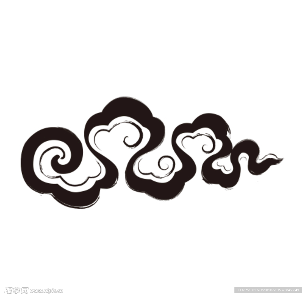 民族风水墨祥云