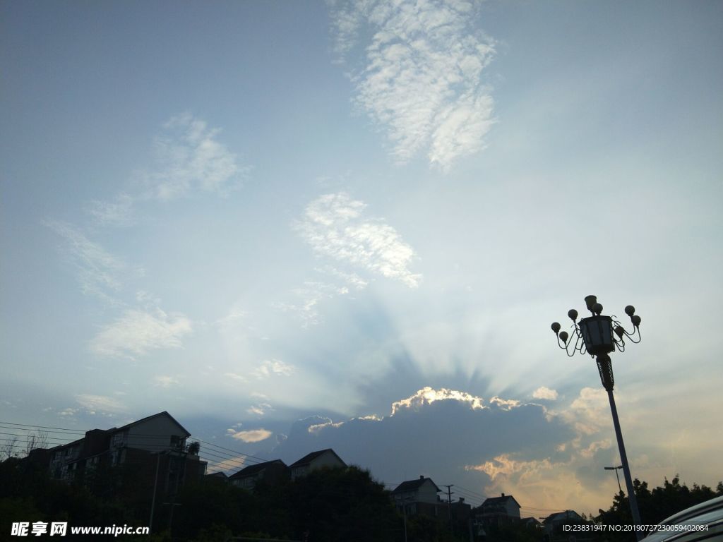 城市建筑自然风景背景画面