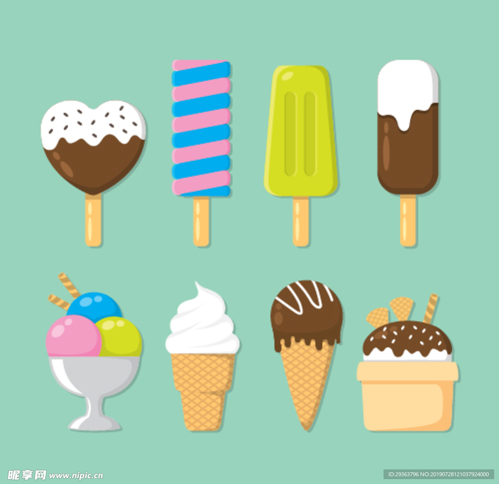 卡通冰激凌图片