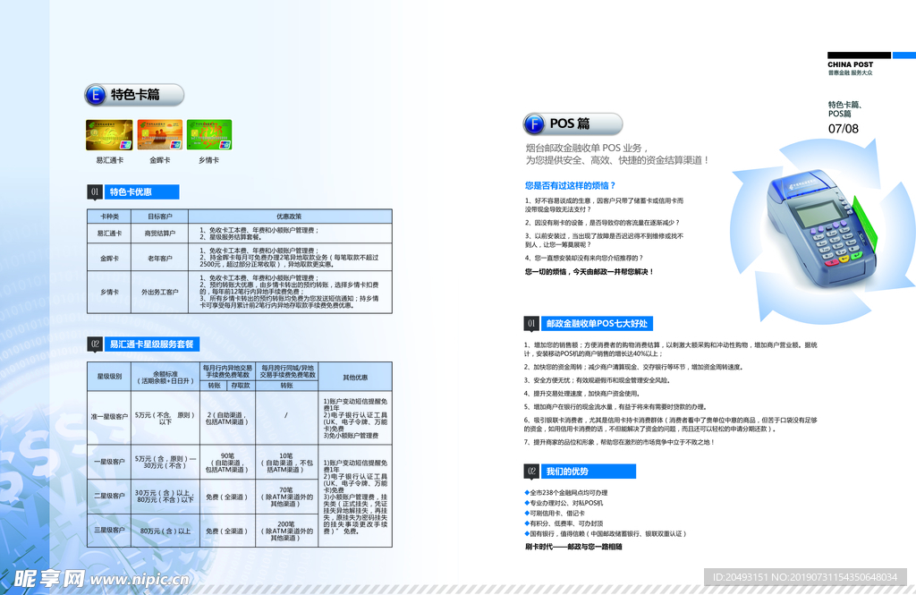 中国邮政业务宣传画册