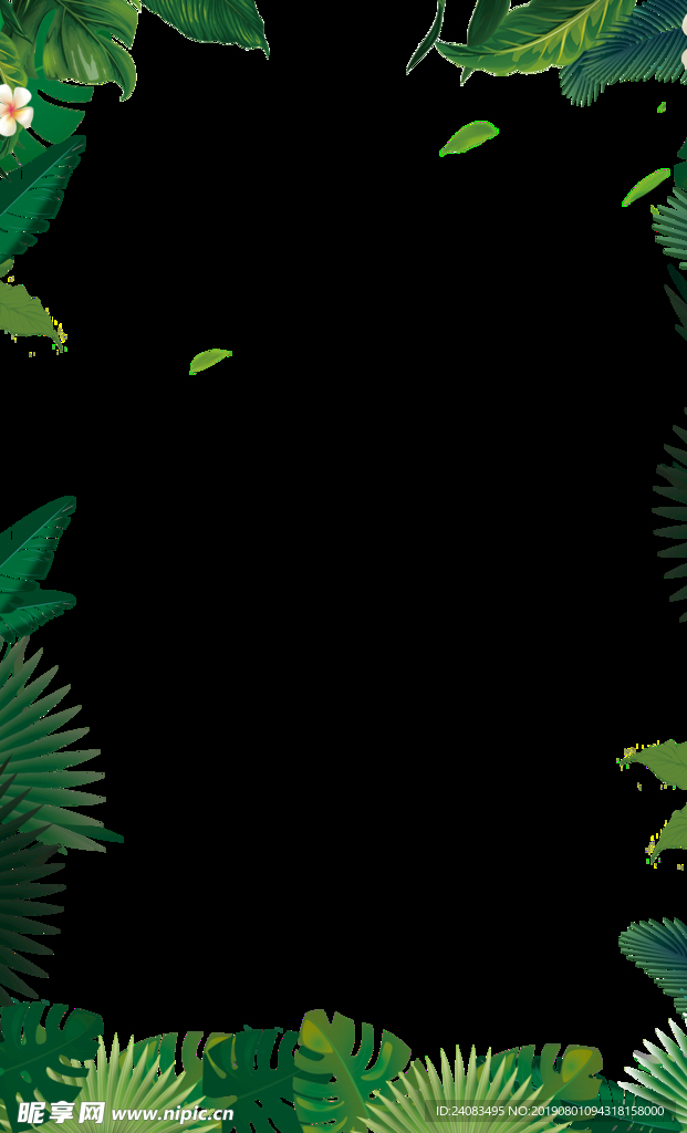 树叶边框植物边框