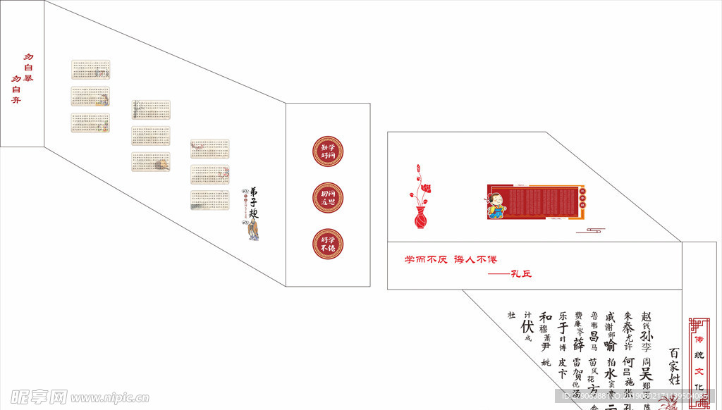 书香文化墙  楼梯文化墙