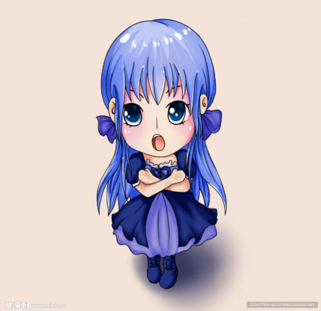 动漫卡通人物设计元素PSD