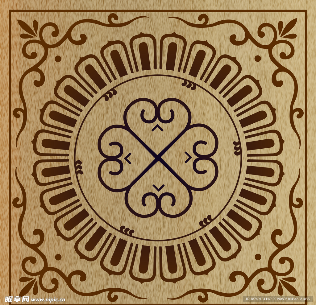 吊顶天花背景墙图案-A2