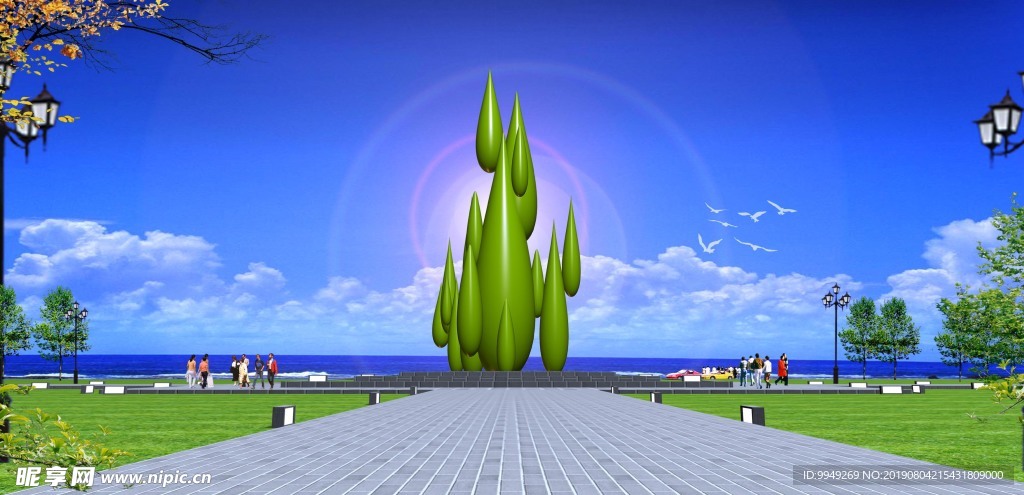 雕塑设计 模型 效果图 社会