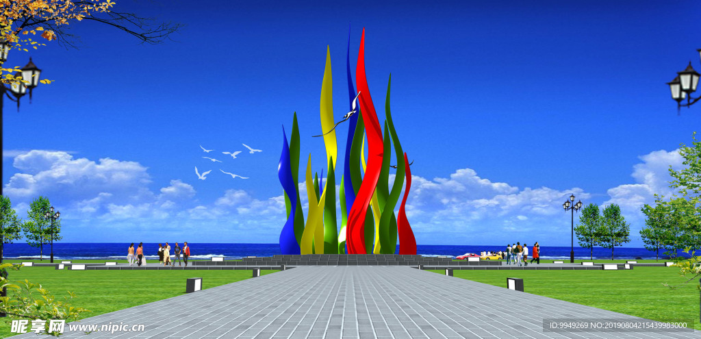 雕塑设计 模型 效果图 社会