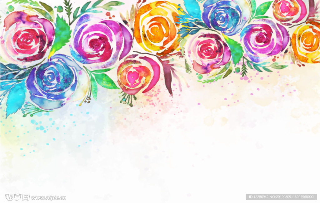 手绘植物花卉背景