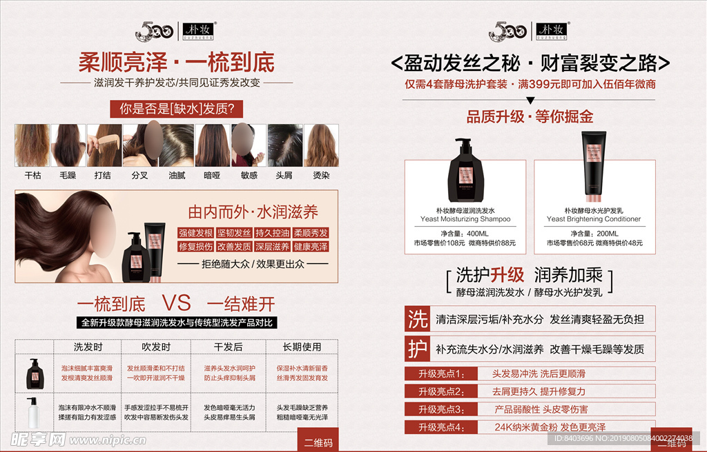 最新洗护套装海报传单