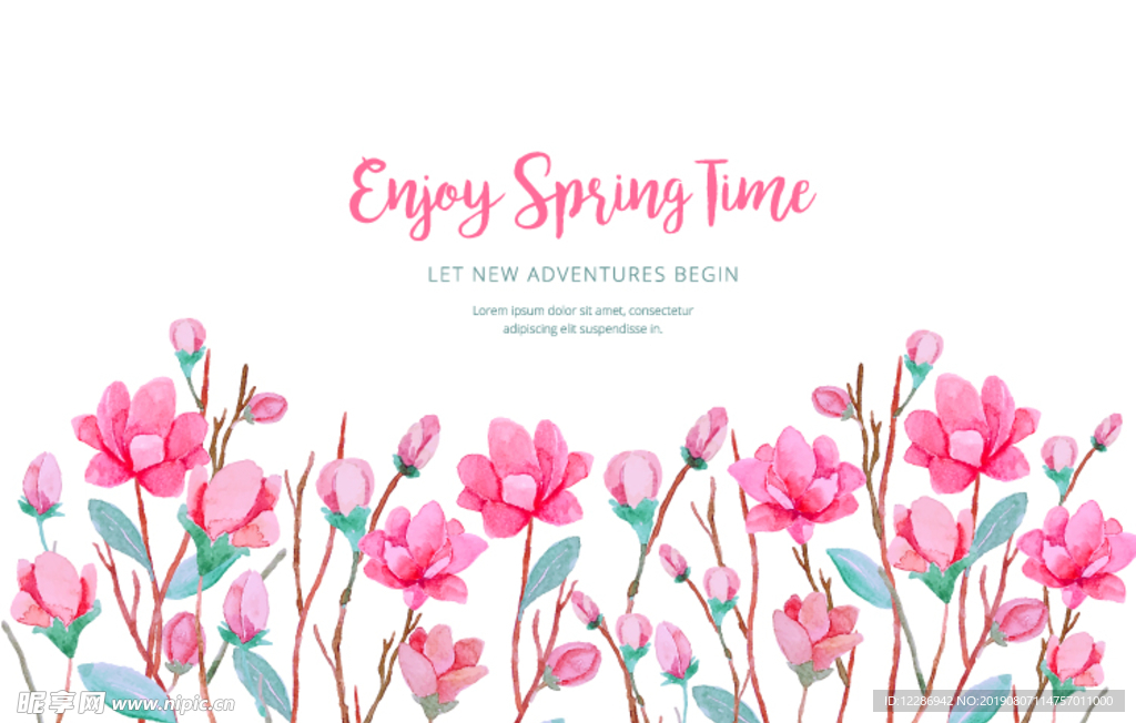 手绘植物花卉背景