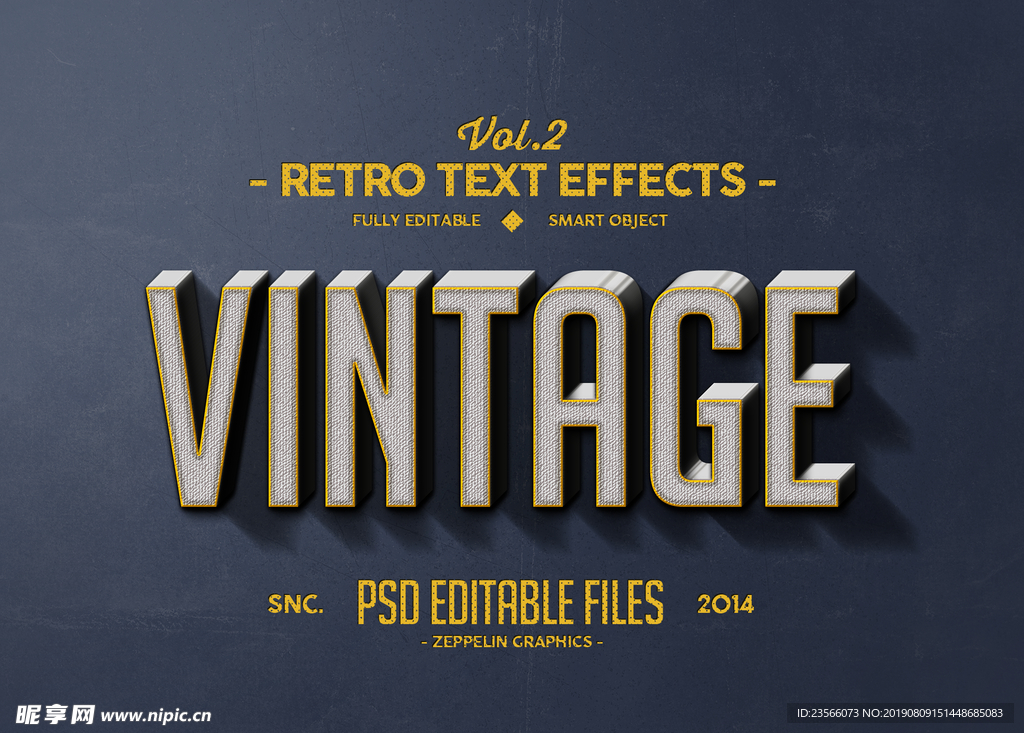 复古科技艺术字图案