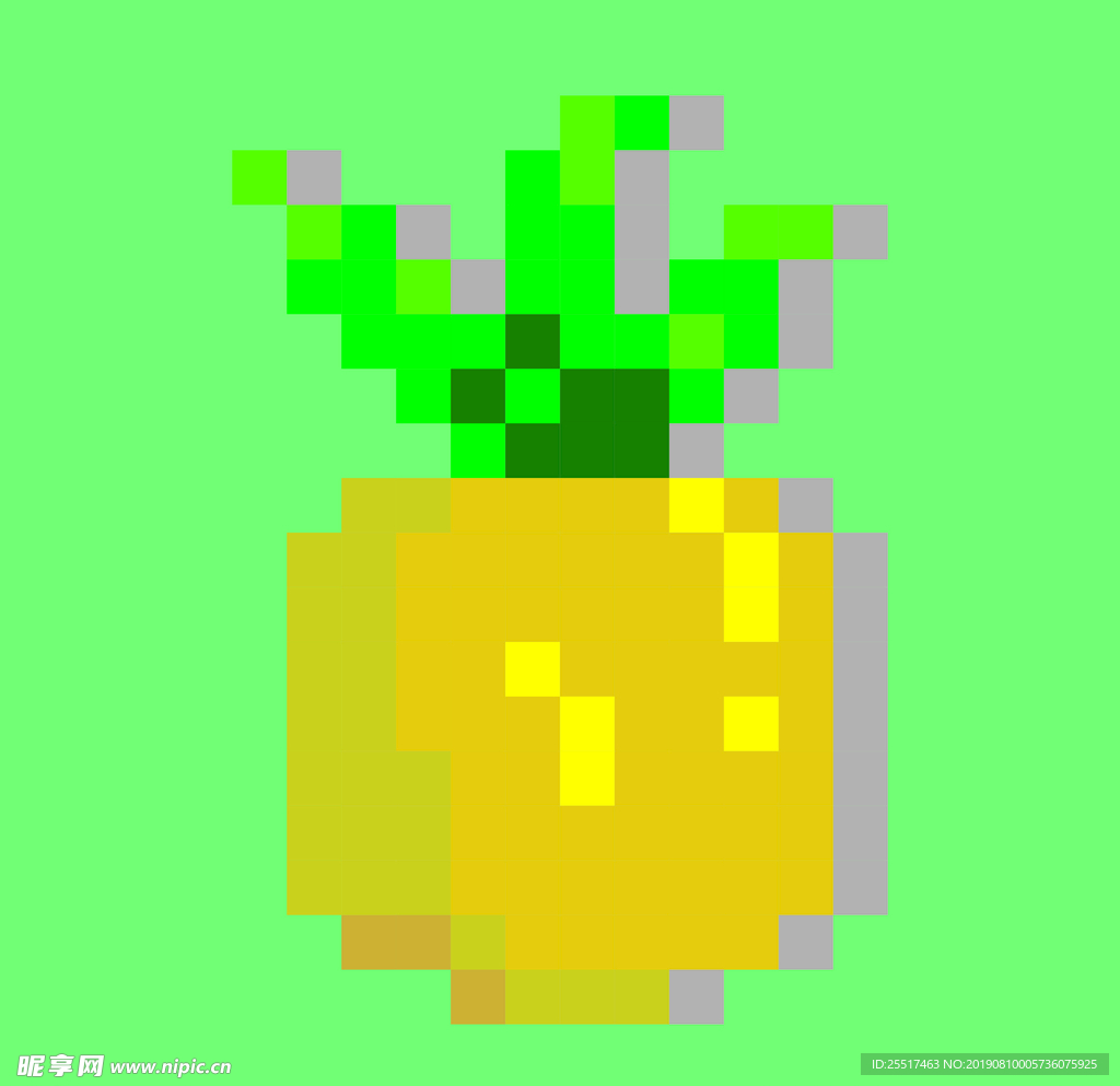 马赛克素材菠萝