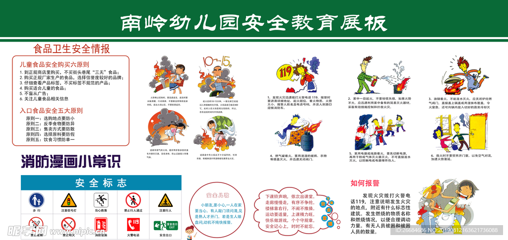 幼儿园安全教育展板