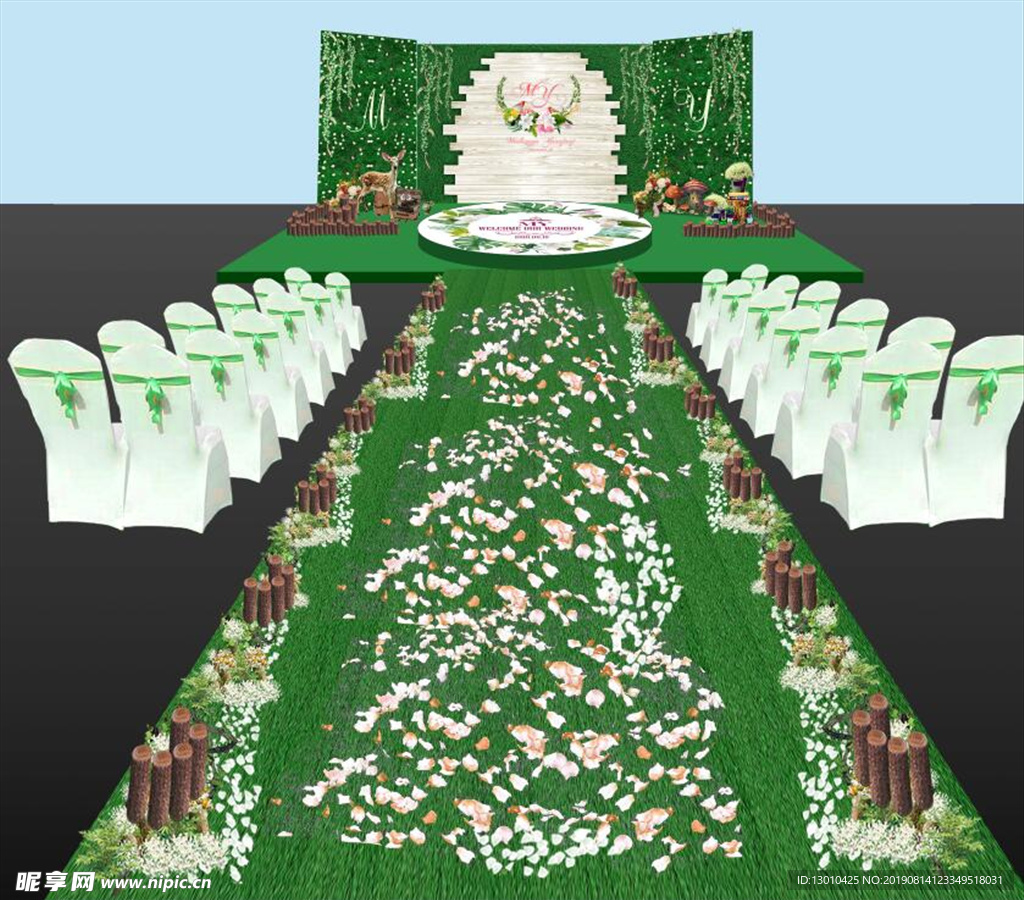 婚庆婚礼森系婚礼户外婚礼效果