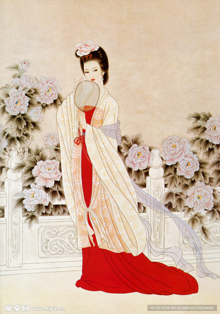 唐代美女图 合层 仕女图