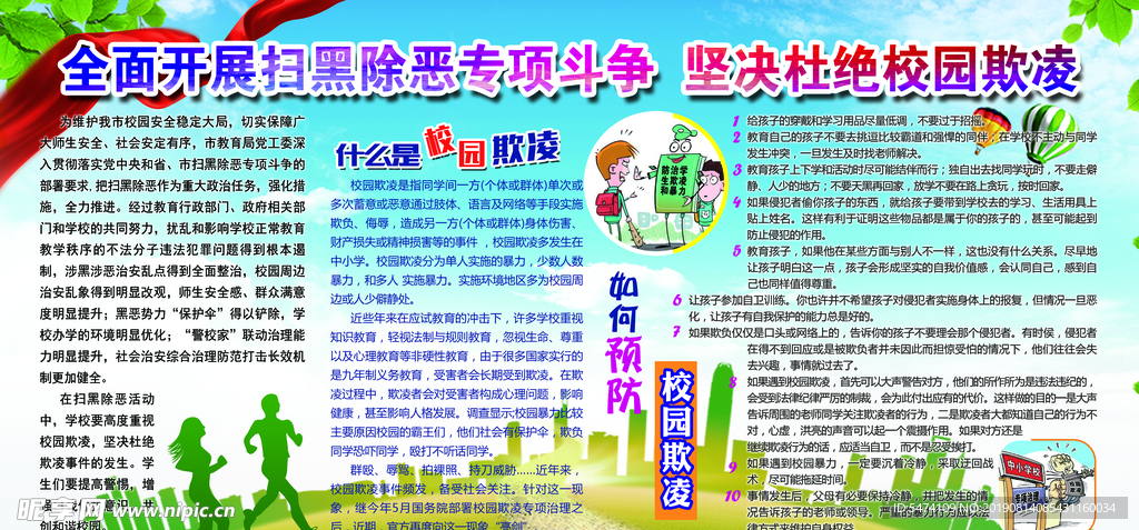 校园欺凌展板
