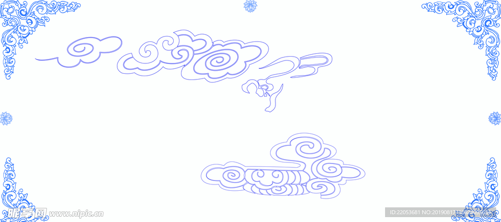 中式 古典 花边 花纹 中国花