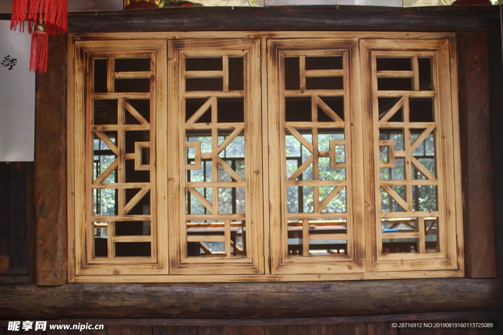 农家乐窗户特写