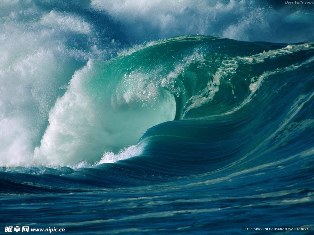 海浪海水浪花翻滚