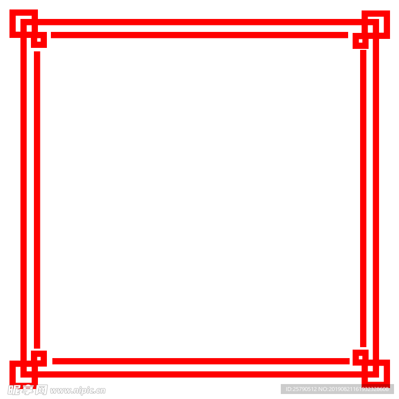 中国红古风边框