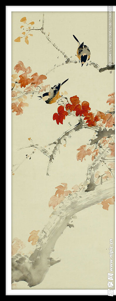 工笔水墨国画仕女图