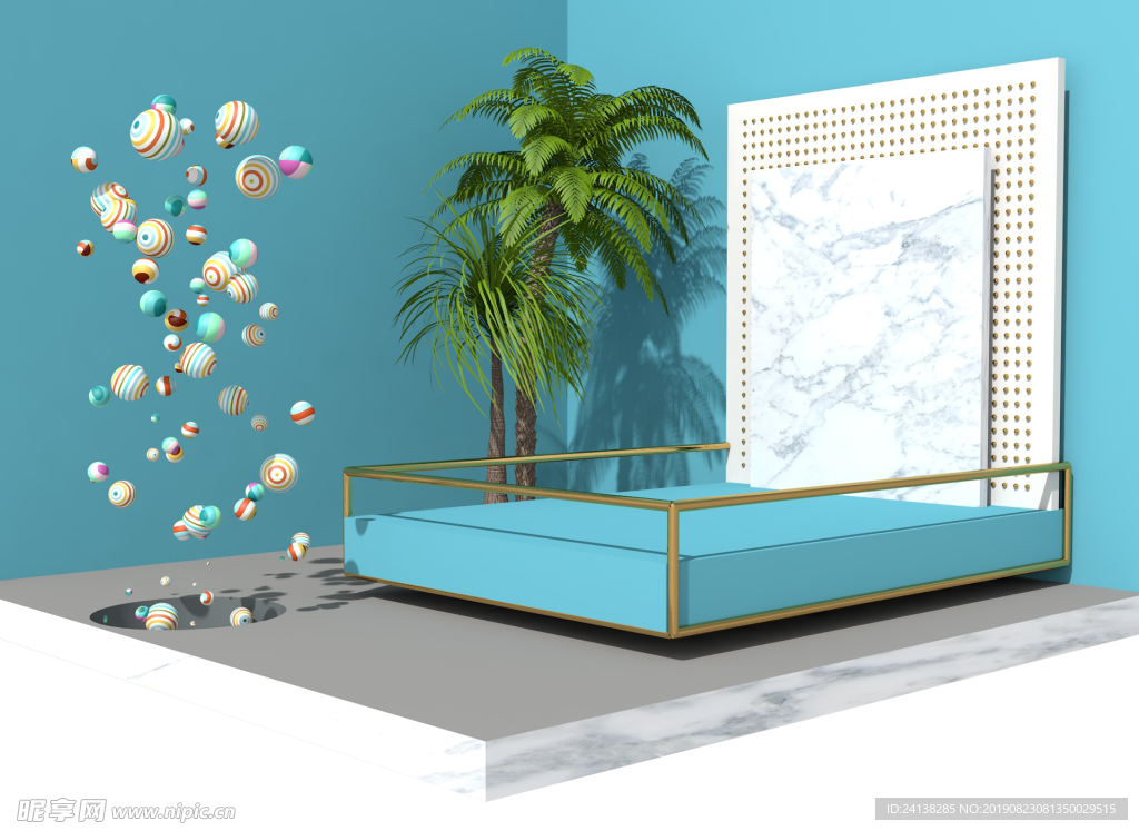 电商首页C4D海报