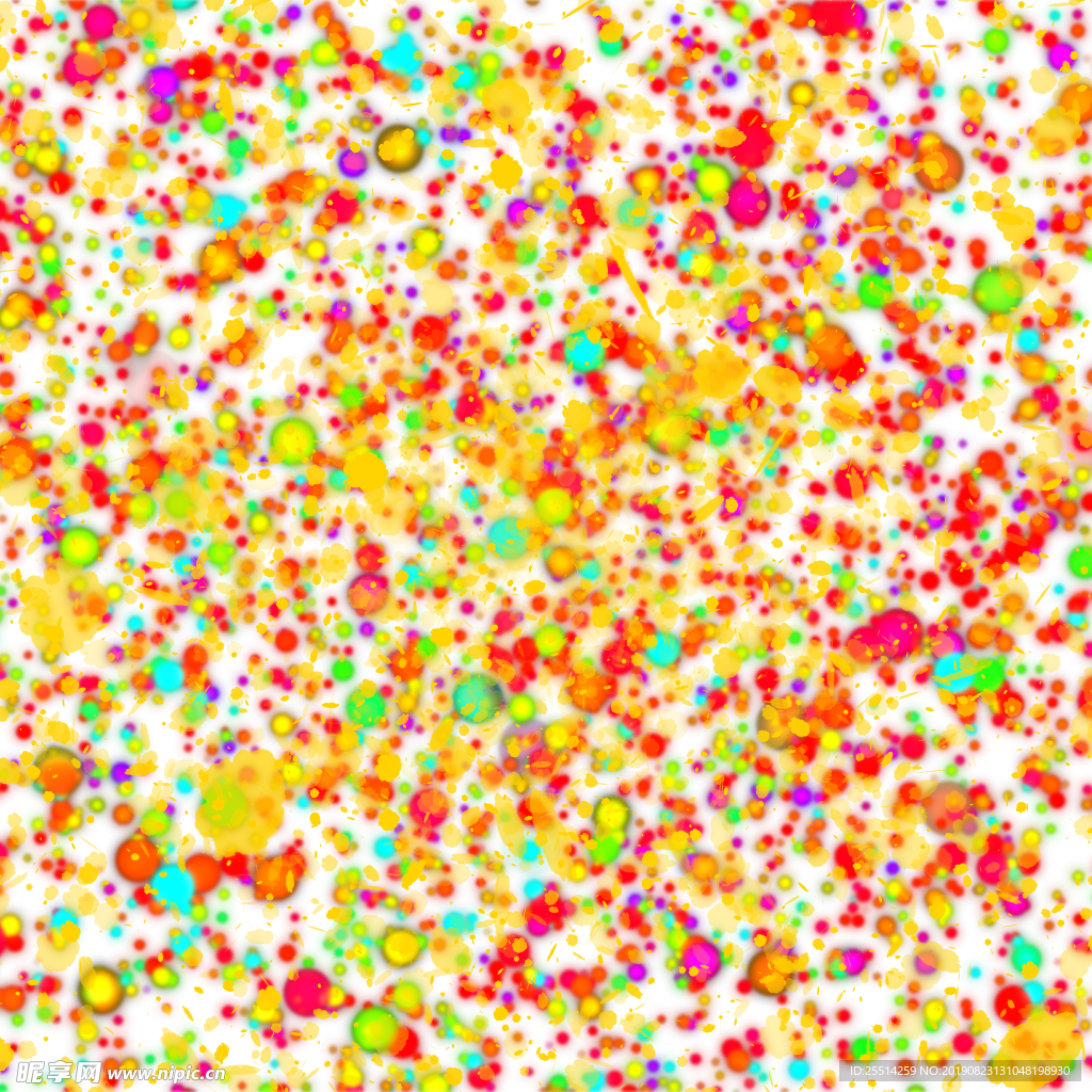 透明背景光斑黄色花瓣炫彩装点图