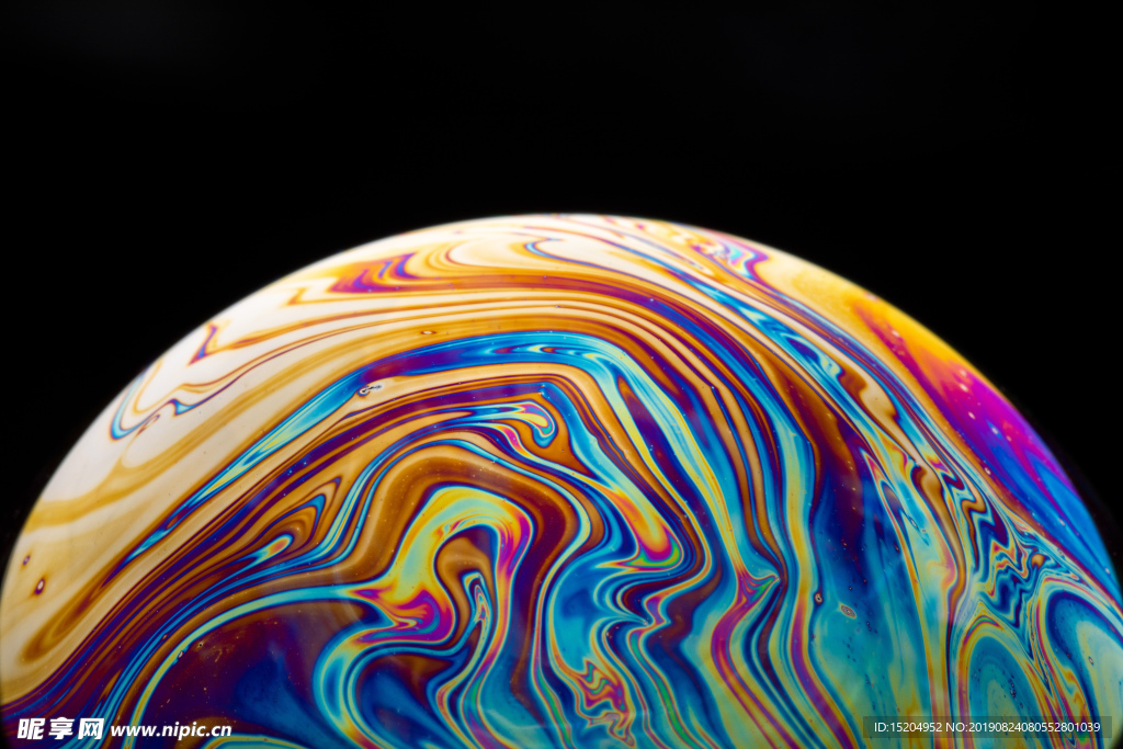 彩色的肥皂泡泡