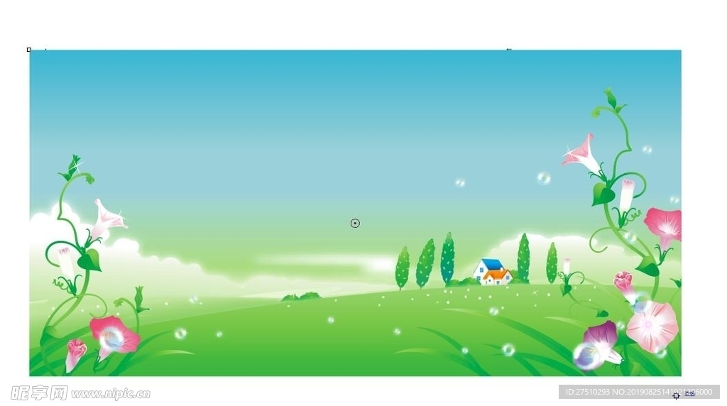 草原风景矢量图