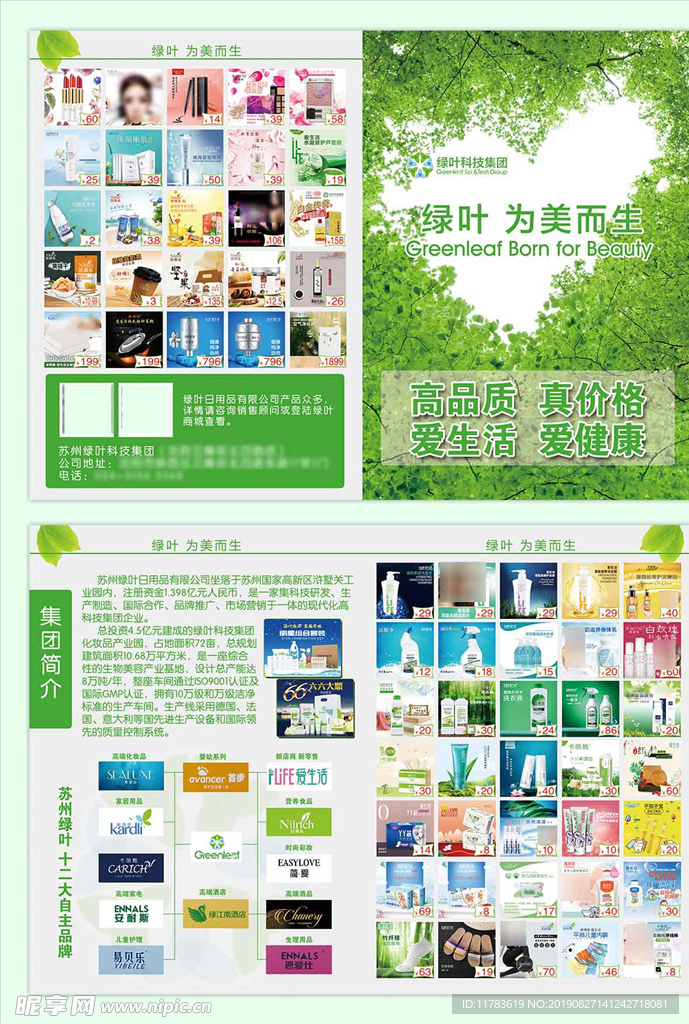 绿叶产品传单折页