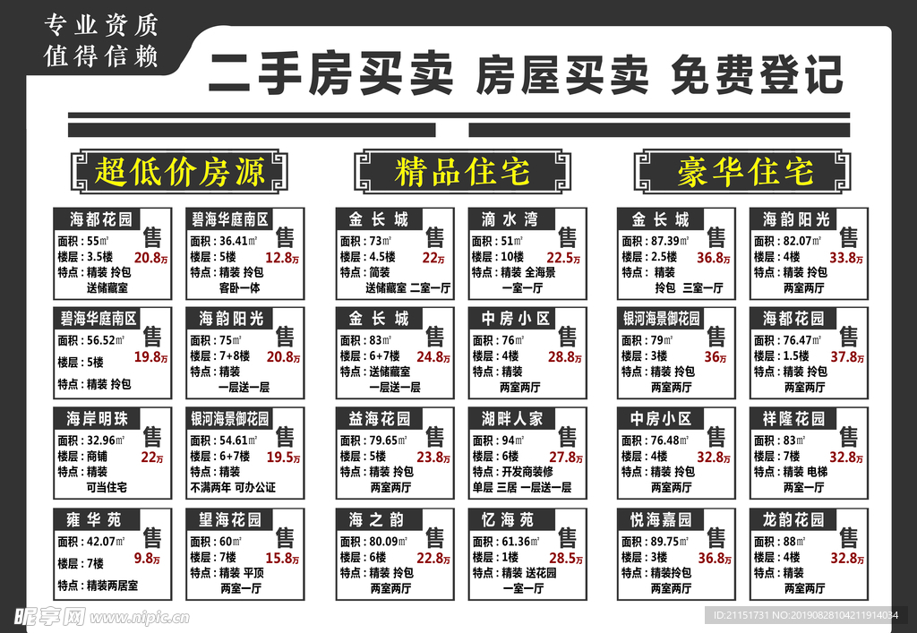 房产房源展示宣传单