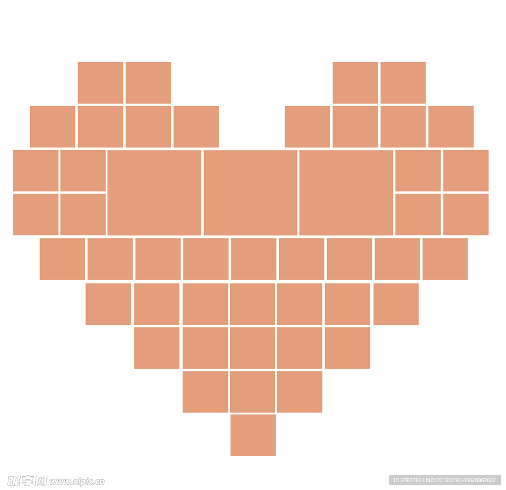 心形 照片墙 爱心墙 psd