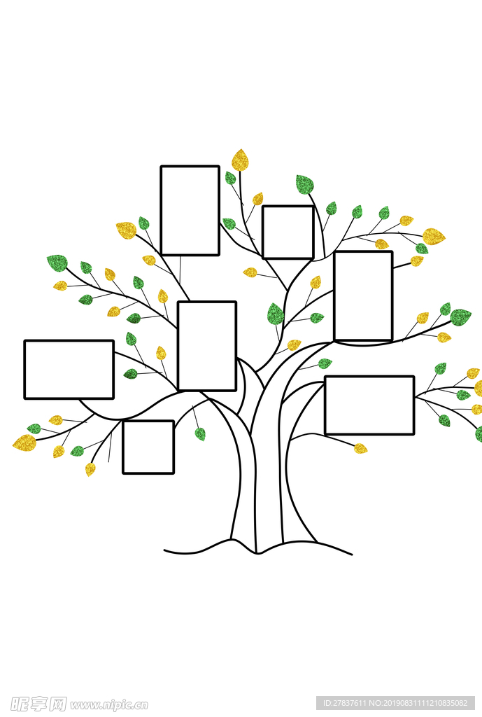 高清北欧风格大树照片墙