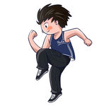 卡通人物   街舞男孩
