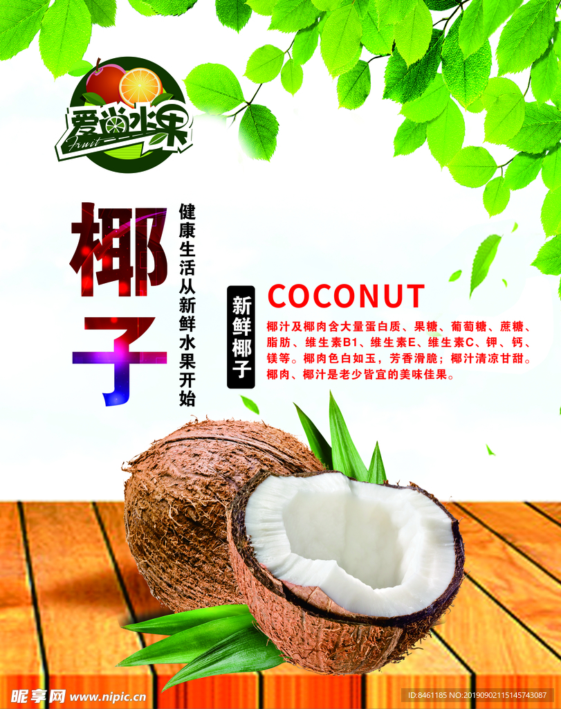 椰子海报