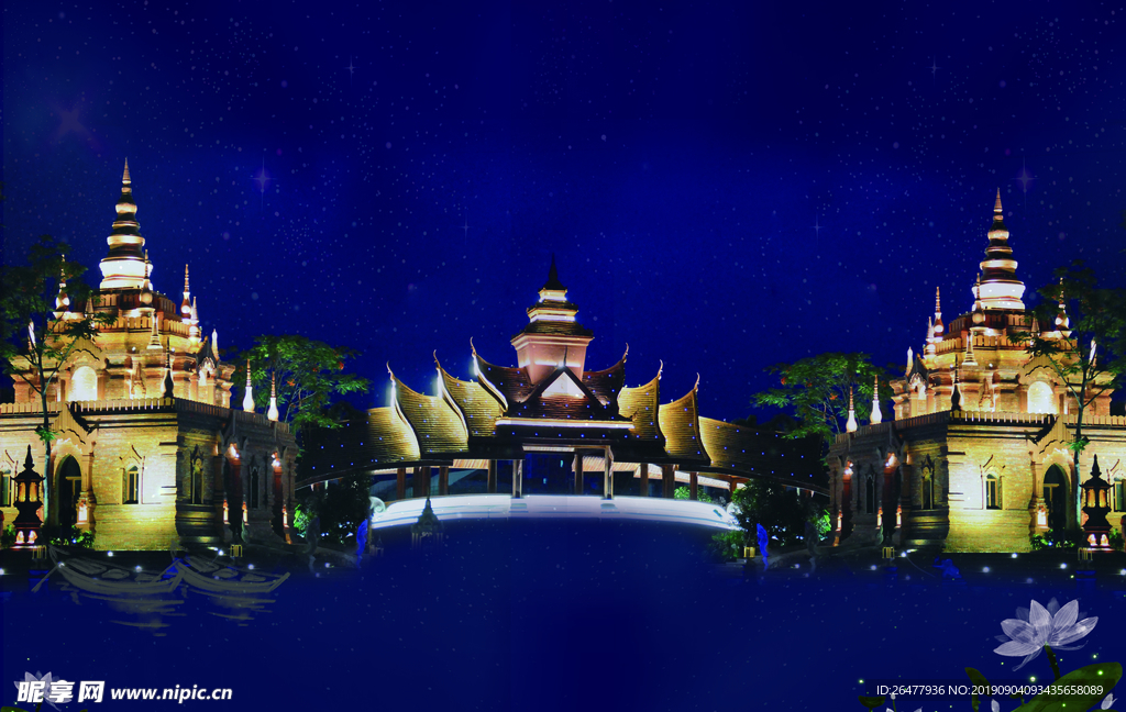 东南亚水城背景墙