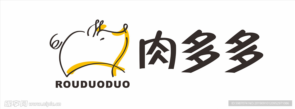 肉多多生鲜logo标志