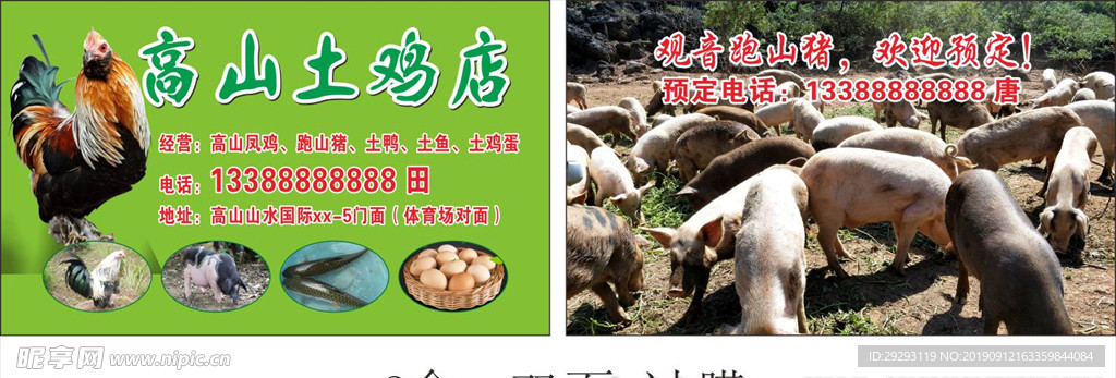 土鸡店 名片