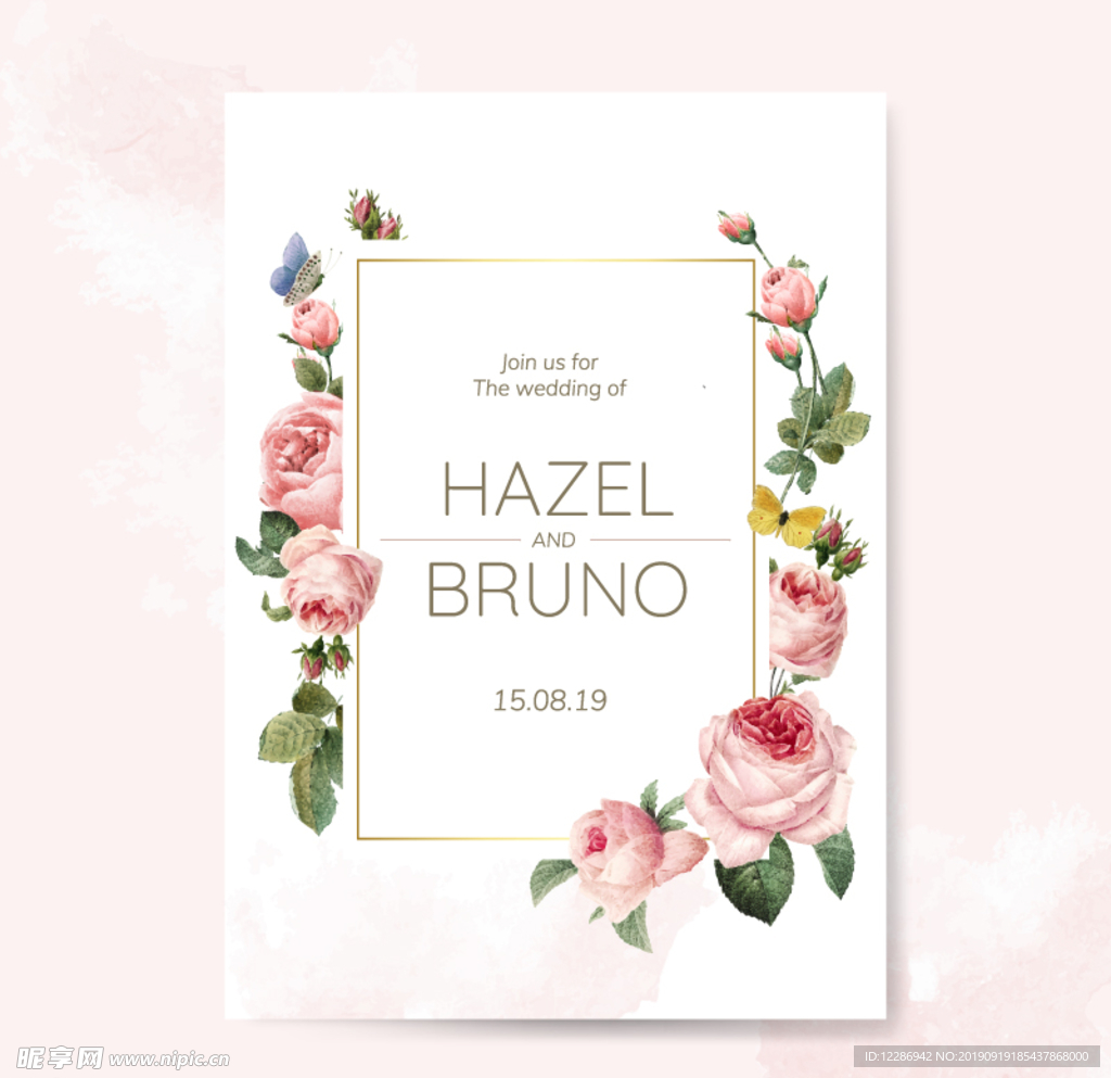 手绘植物花卉背景